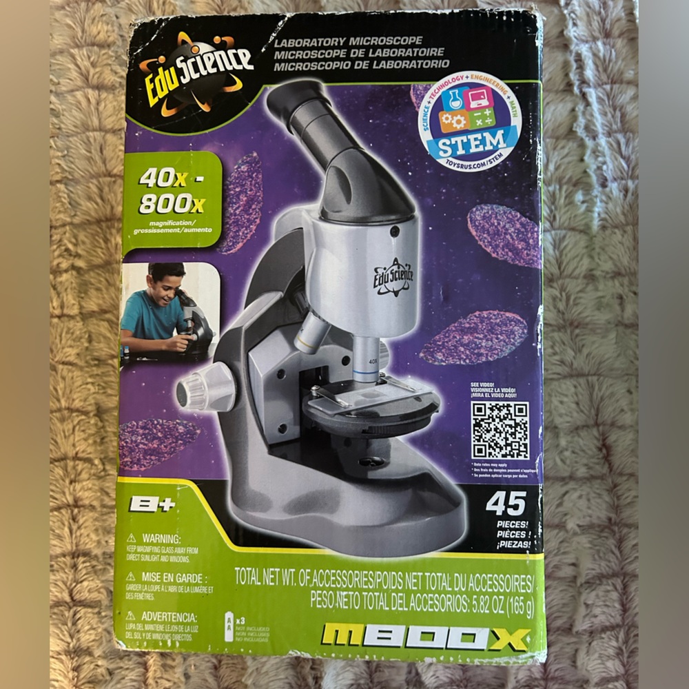 Edu Science Microscope 40x-800x New